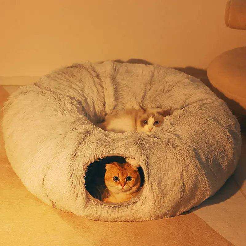 2 In 1 Round Tunnel Cat Cutie Beds