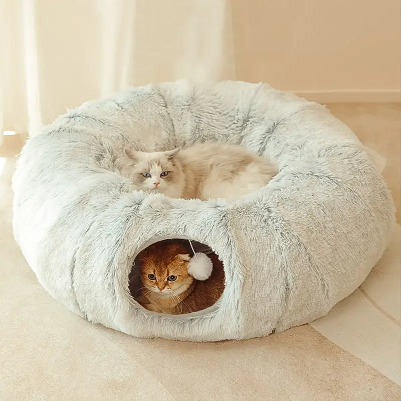 2 In 1 Round Tunnel Cat Cutie Beds