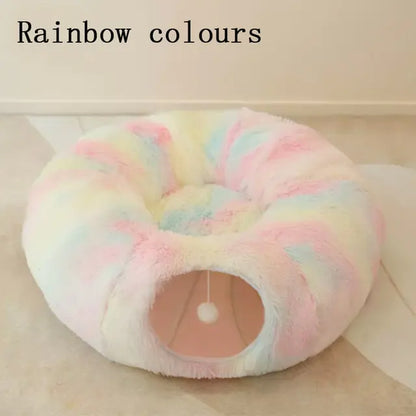 2 In 1 Round Tunnel Cat Cutie Beds