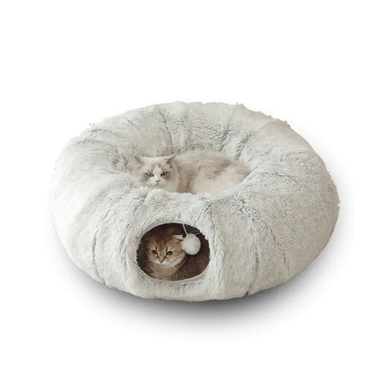 2 In 1 Round Tunnel Cat Cutie Beds